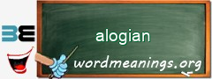 WordMeaning blackboard for alogian